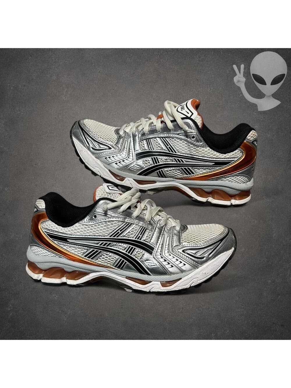 ASICS Gel-Kayano 14 Silver Piquant Orange Men's US 8